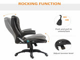 6-Point Massage Office with Seat Heated for Home Office, PU Leather High Back Executive Desk T3398P328215