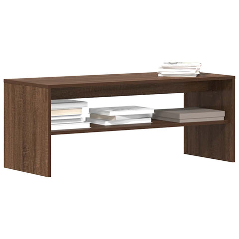 ZNTS TV Cabinet Brown Oak 100x40x40 cm Engineered Wood 859124