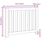 ZNTS Radiator Cover Grey Sonoma 104x20x82 cm Engineered Wood 852740