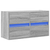 TV Wall Cabinet with LED Lights Grey Sonoma 80x31x45 cm 852290