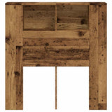 Headboard Cabinet Old Wood 100x18.5x102.5 cm Engineered Wood 856876