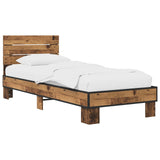 Bed Frame with Headboard Old Wood 80 x 200 cm Engineered Wood 8009091