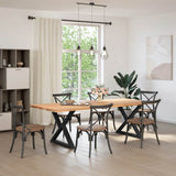 Dining Table Legs 2 pcs Black 90x cm Steel 4012732