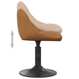 Swivel Dining Chairs 2 pcs Brown 46 x 44 x 77.5 cm Faux leather 335325