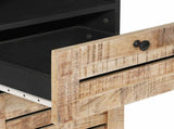 Bathroom Cabinet with Drawer Brown and Black 38 x 33.5 x 160 cm 4018866