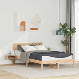 Bed Frame with Headboard Brown 140 x 200 cm Solid Pine Wood 873445