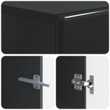 TV Cabinet Black Engineered Wood 897556