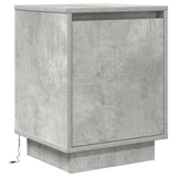 Bedside Cabinets with LED Lights 2 pcs Concrete Grey 38x34x50 cm 861272