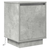 ZNTS Bedside Cabinets with LED Lights 2 pcs Concrete Grey 38x34x50 cm 861272