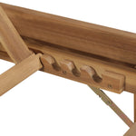 Folding Sun Lounger Solid Acacia Wood 44253