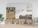 Dog Gate with Stands 4 pcs Artisan Oak 80 x 60 cm 892138