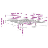 Bed Frame Sonoma Oak Engineered wood, Solid eucalyptus wood, Plywood 3328710