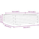 Garden Planter 80x80x26.5 cm Impregnated Wood Pine 847312