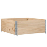 Pallet Collars 2 pcs 100x100 cm Solid Wood Pine 4010289