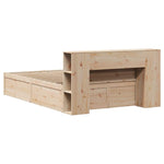 Bed Frame without Mattress 135x190 cm Double Solid Wood Pine 3323425