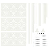 Privacy Screen White 100 x 50 x 180 cm Steel 868585