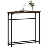 Console Table Smoked oak Engineered wood, metal Compact 834137