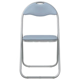 Folding Chair 8 pcs Grey 48 x 43.5 x 81 cm Faux Leather 42029052