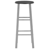 3 Piece Bar Set Wood and Steel Black 284396