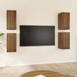 TV Cabinets 4 pcs Brown Oak 30.5x30x60 cm Engineered Wood 3120328