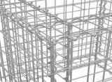 Gabion Basket Silver 70x70x65 cm Galvanised Iron 364850
