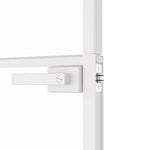Interior Door White 83x201.5 cm Tempered Glass&Aluminium Slim 153667