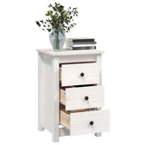 Bedside Cabinets 2 pcs White 40x35x61.5 cm Solid Wood Pine 813702