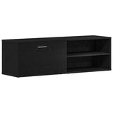 TV Cabinet Black Oak 120x34x37 cm Engineered Wood 862474