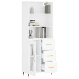Highboard White 69.5x34x180 cm Engineered Wood 3189485