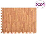 Floor Mats 24 pcs Wood Grain 8.64 EVA Foam 92460