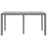 Garden Table Light Grey 150 x 100 x 73 cm Poly Rattan 871687