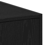 Apothecary Cabinet Black Oak 30x41x144.5 cm Engineered Wood 862054