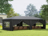 3 x 6 m Pop Up Gazebo with Sides and Windows, Height Adjustable Wedding Camping Party Tent Canopy T3398P317720