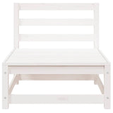 2 Piece Garden Lounge Set White Solid Pinewood 805696