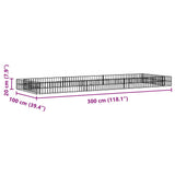 Gabion Raised Bed Galvanised Steel 300x100x20 cm 151313