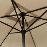 Garden Parasol Taupe Polyester fabric Large Tiltable 44502