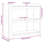 ZNTS Console Table White 100x35x90 cm Engineered Wood 848472