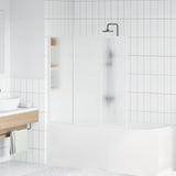 Shower Bath Screen Wall 141 x 132 cm 3 Panels Foldable 140785