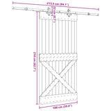 Sliding Door NARVIK Natural and Black 3445382