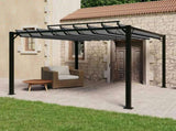 313926 Gazebo with Louvered Roof 3x3 m Anthracite Fabric and Aluminium