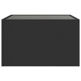 ZNTS Coffee Table with Infinity LED Black 50x50x30 cm 847603