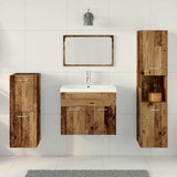 Bathroom Furniture Set with Door 4 pcs Old Wood Engineered Wood 3332599