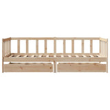 Daybed with Drawers without Mattress 90x190 cm Solid Wood 3302073