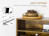Shoe Cabinet with 2 Flip Doors, Slim 2-Drawer Shoe Cupboard with Adjustable Divider and Open T3398P342300