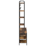 Coat Stand with Shoes Bench Old Wood 120.5 x 34 x 190 cm 8012042