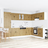 Kitchen Cabinet with Door Lucca 2 pcs Brown 80 x 46 x 81.5 cm 3315020