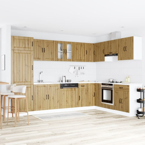 Kitchen Cabinet with Door Lucca 2 pcs Brown 80 x 46 x 81.5 cm 3315020
