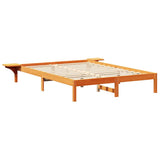 Bed Frame Wax Brown 150 x 200 cm Solid Pine Wood 873186