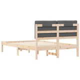 Bed Frame with Upholstered Headboard Dark Grey 120 x 190 cm 878065