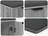 Hall Bench with Cushion with Shelf Grey Sonoma 60 x 38 x 46 cm 891477